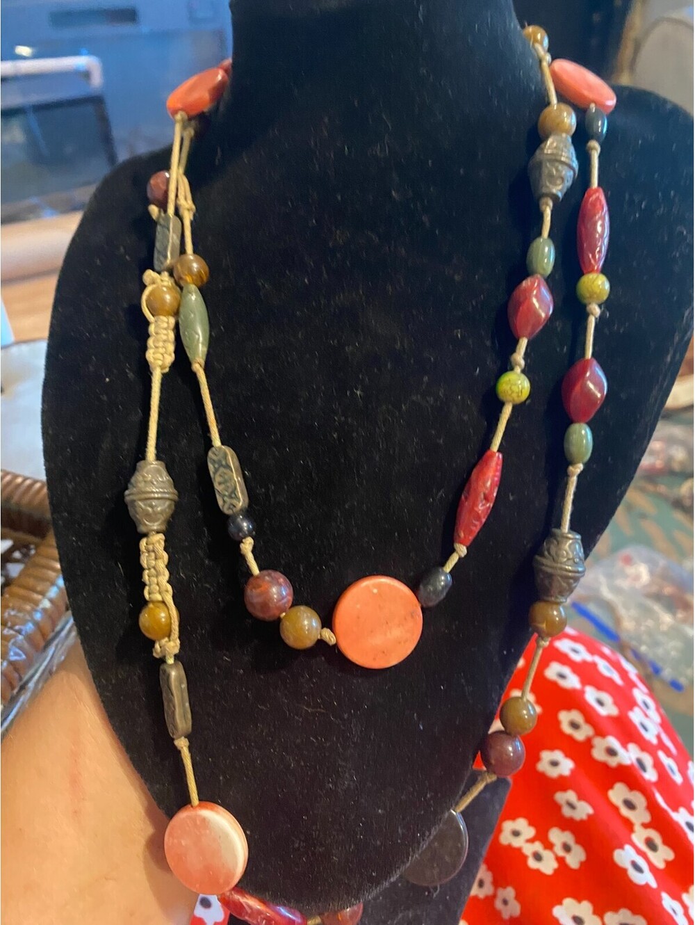 vintage boho statement necklace